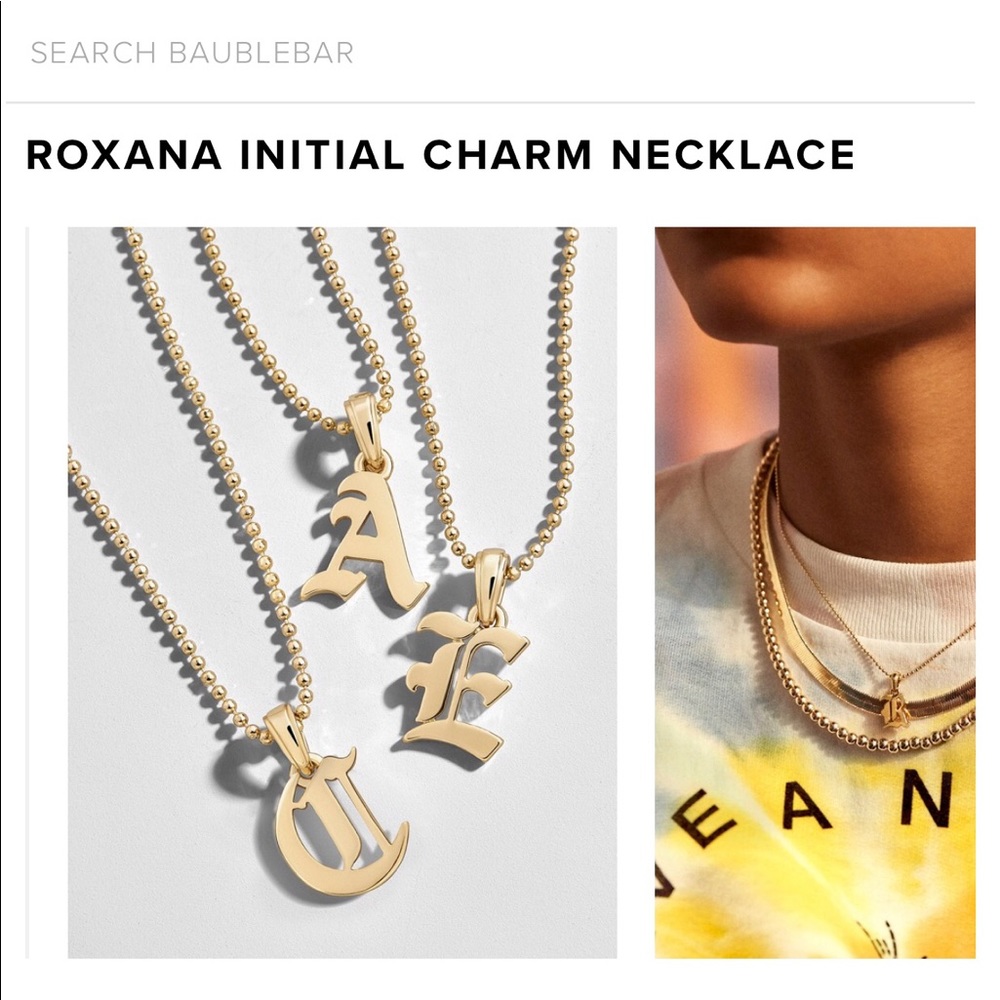 R Initials Brand new Gold necklace